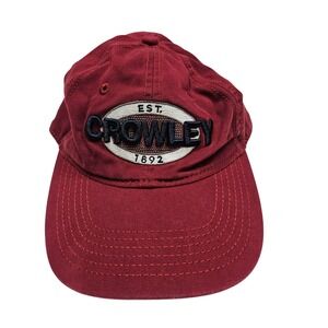 ML‎ Caps Crowley Est. 1892 Maroon Red Cotton Baseball Cap Hat Cozy One Size